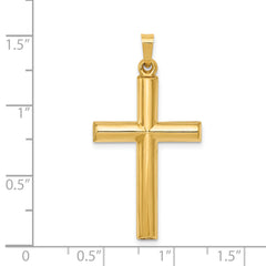 14K Hollow Cross Pendant
