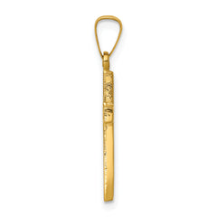 14K Small Hollow Cross Charm