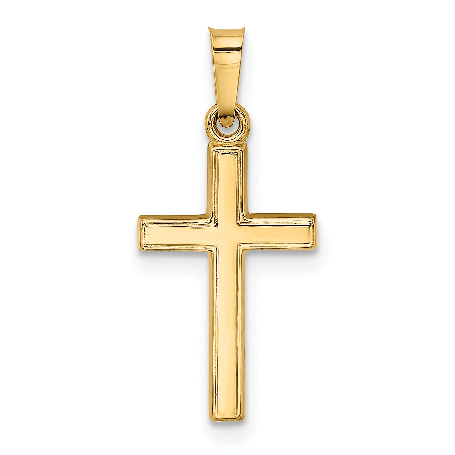 14K Small Hollow Cross Charm