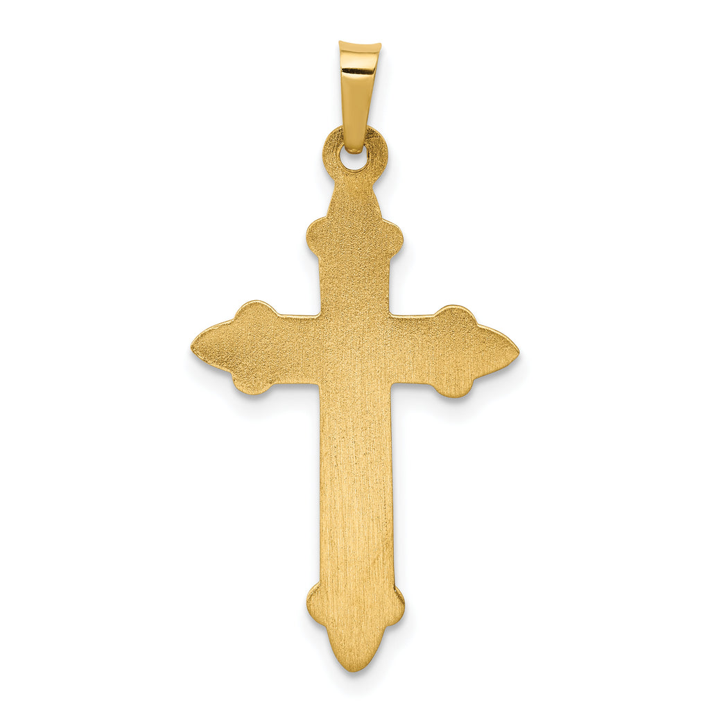 14K Fleur De Lis Cross Pendant