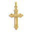 14k Fleur De Lis Cross Pendant