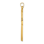 14K Hollow Latin Cross Pendant