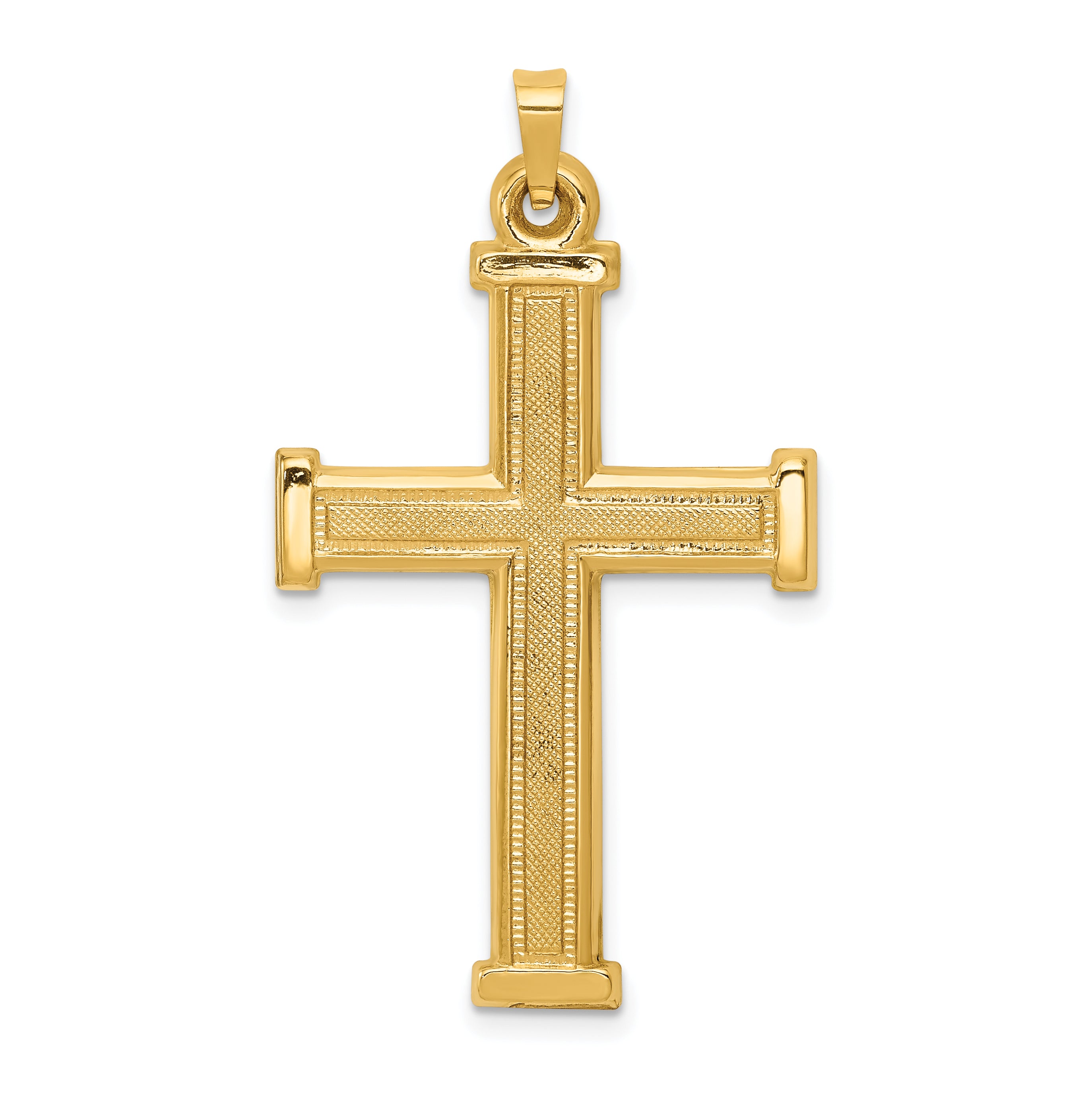 14k Hollow Latin Cross Pendant Main image