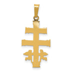 14K Two-tone Cara Vaca Crucifix Pendant