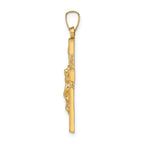 14K INRI Hollow Crucifix Pendant