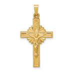 14k INRI Hollow Crucifix Pendant