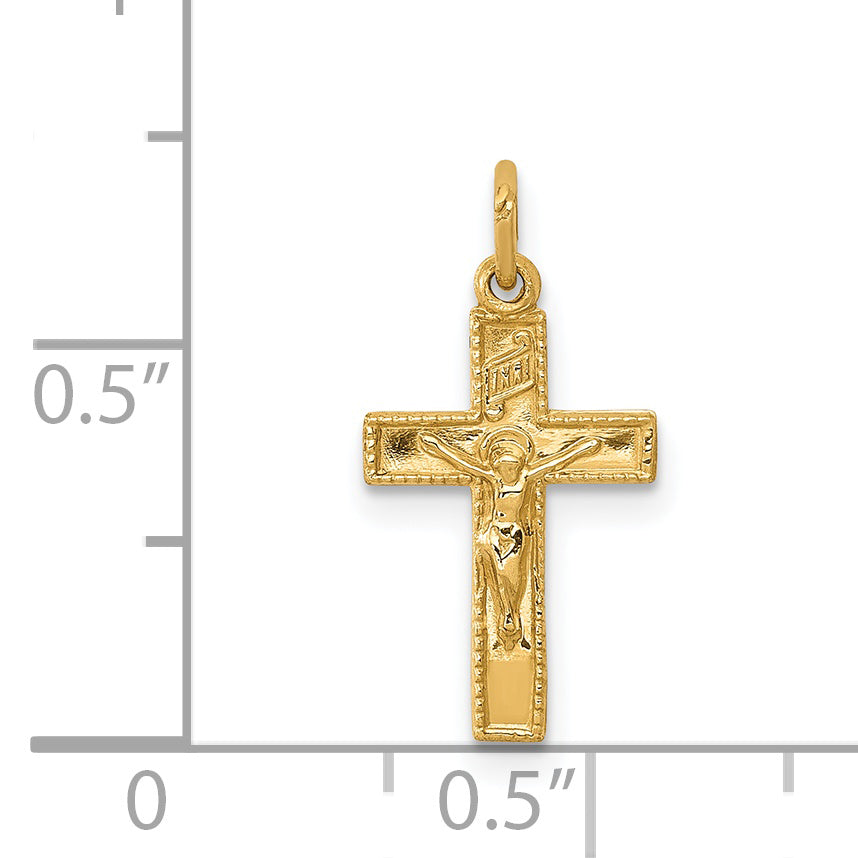 14K INRI Crucifix Charm