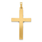 14K Two-tone INRI Hollow Crucifix Pendant