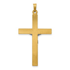 14K Two-tone INRI Hollow Crucifix Pendant