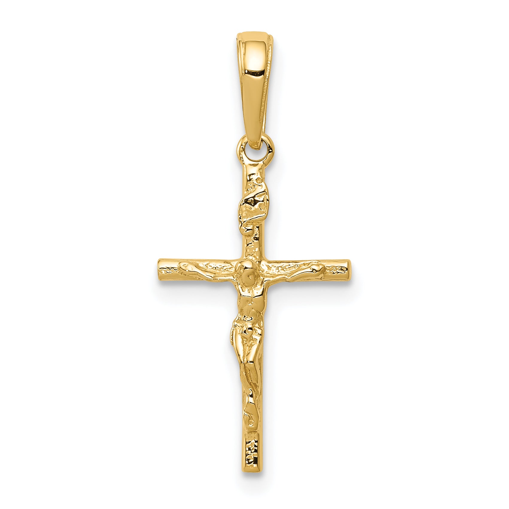 14k INRI Hollow Crucifix Pendant Main image