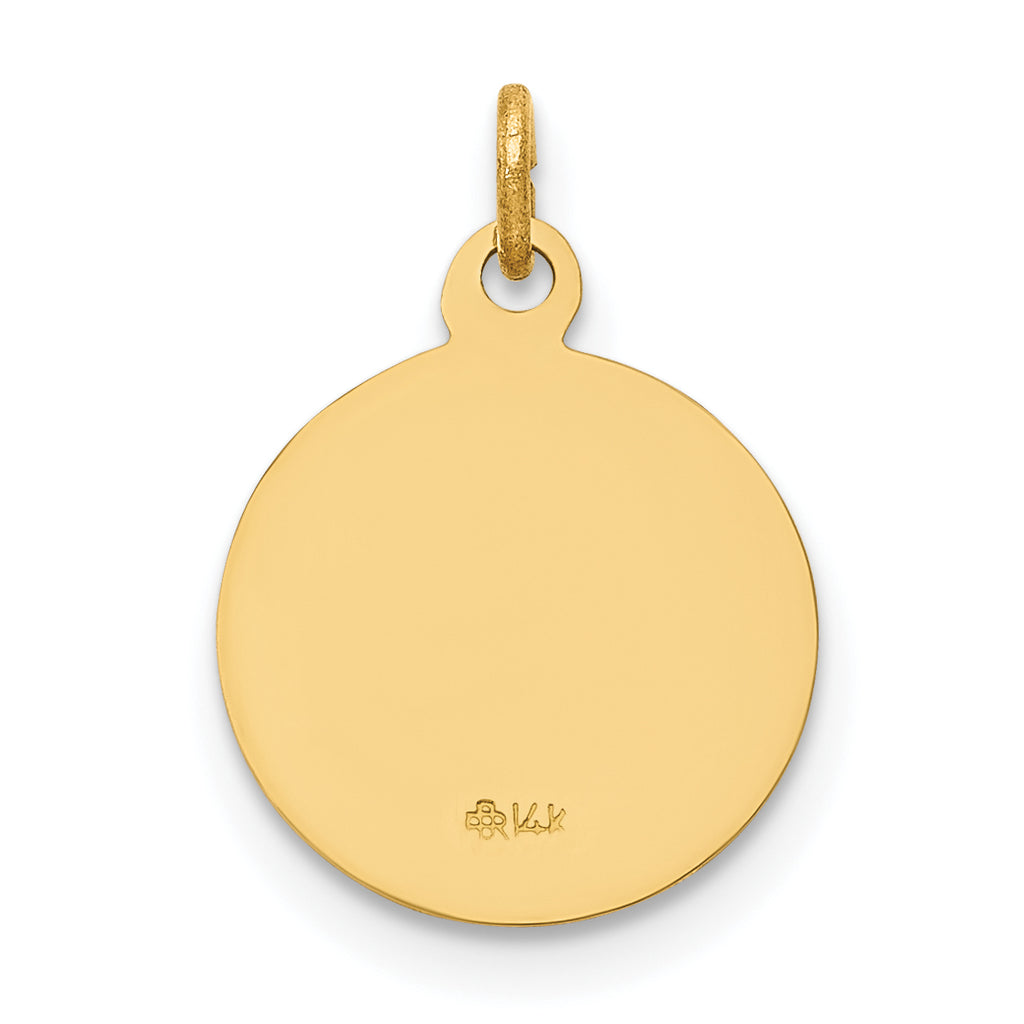 14K Guardian Angel Medal Charm