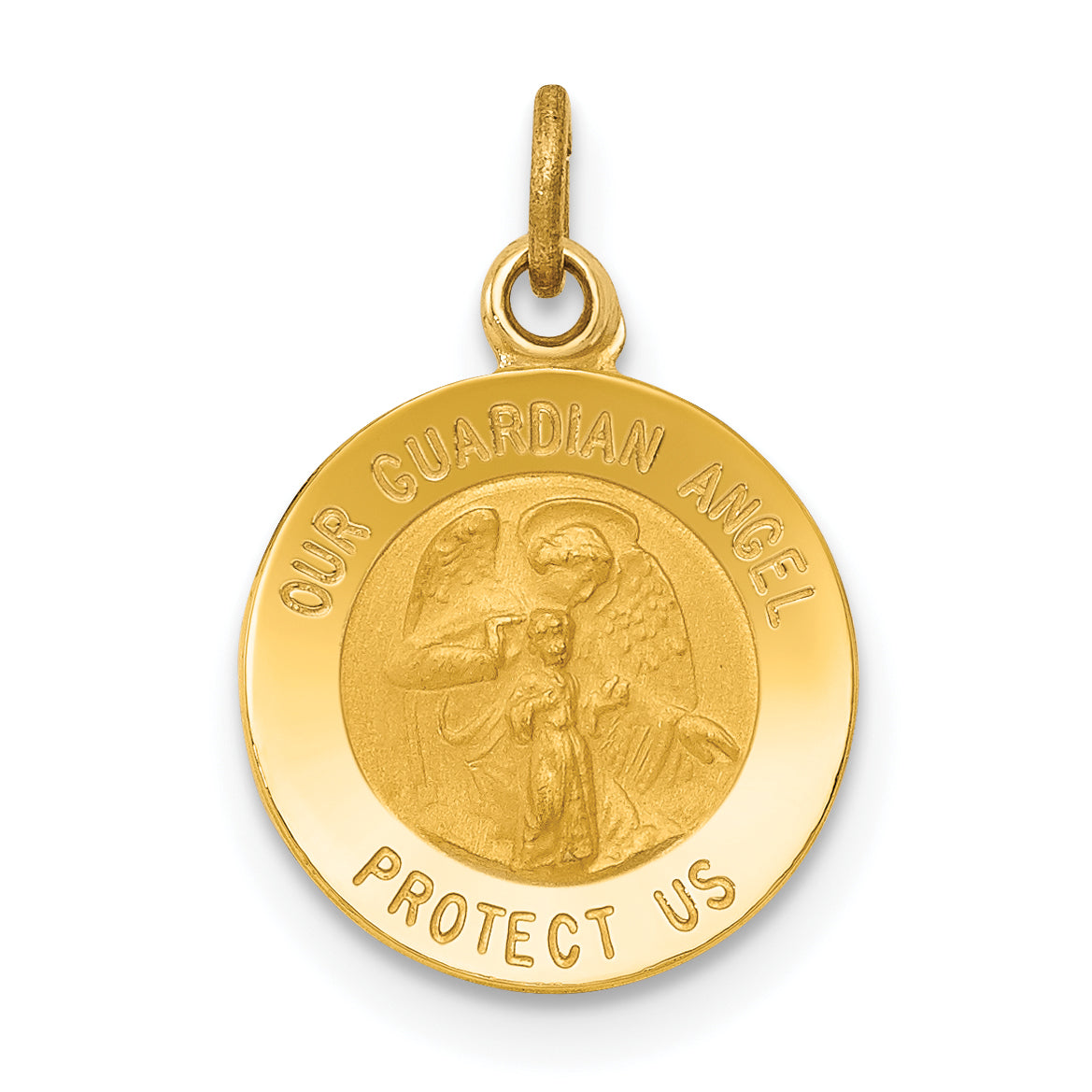 14k Guardian Angel Medal Charm Main image