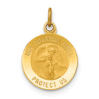 14k Guardian Angel Medal Charm