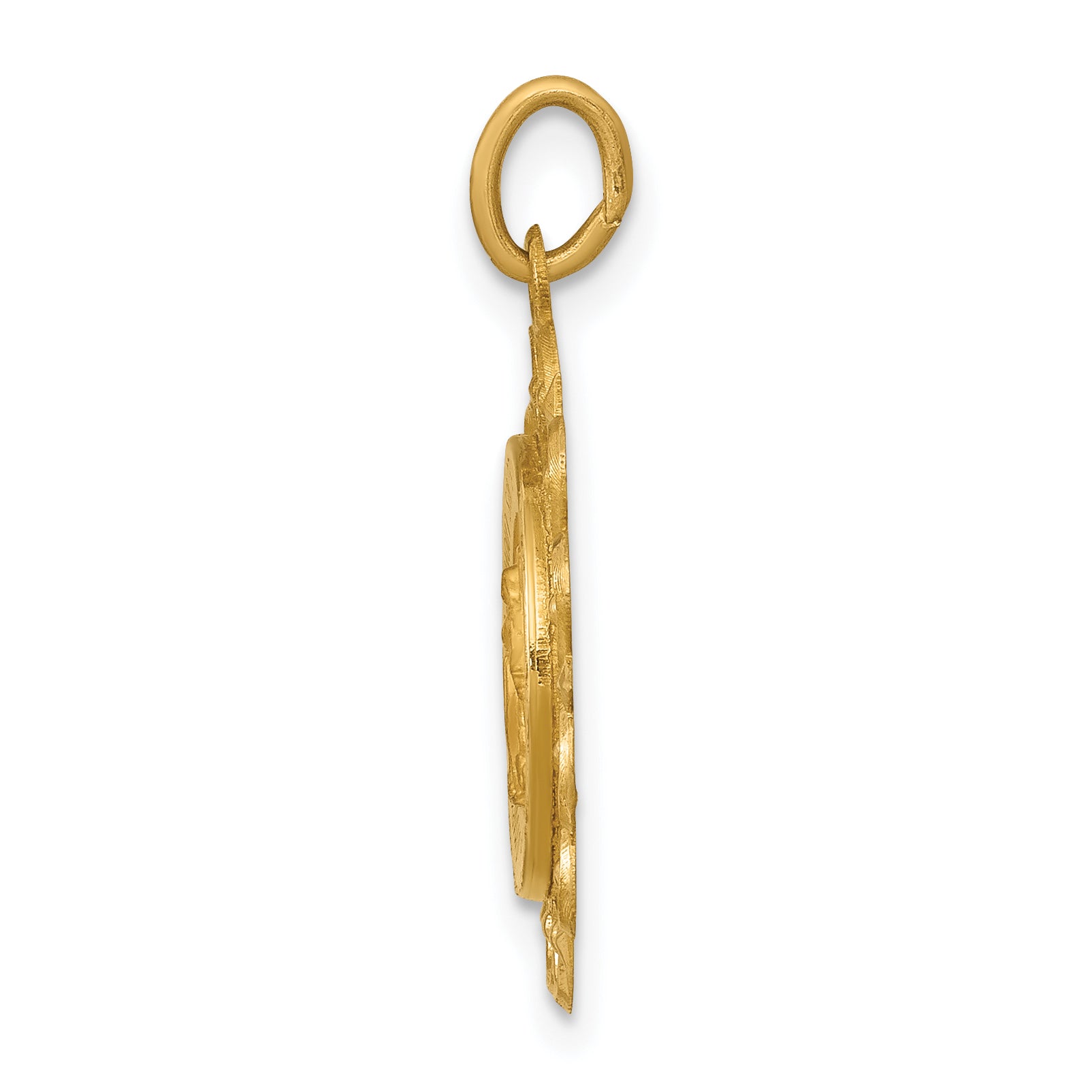 14K Miraculous Medal Charm Secondary image