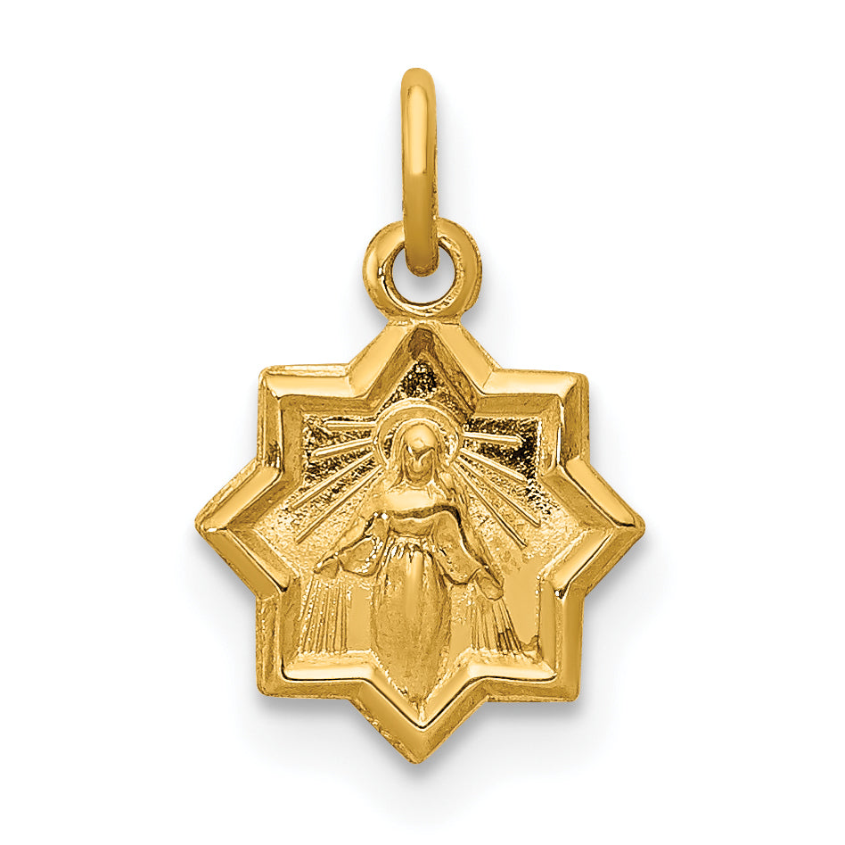 14k Blessed Mary Charm