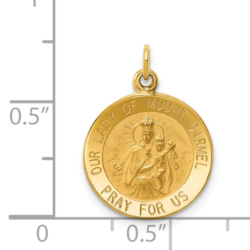 14K Our Lady of Mount Carmel Medal Charm