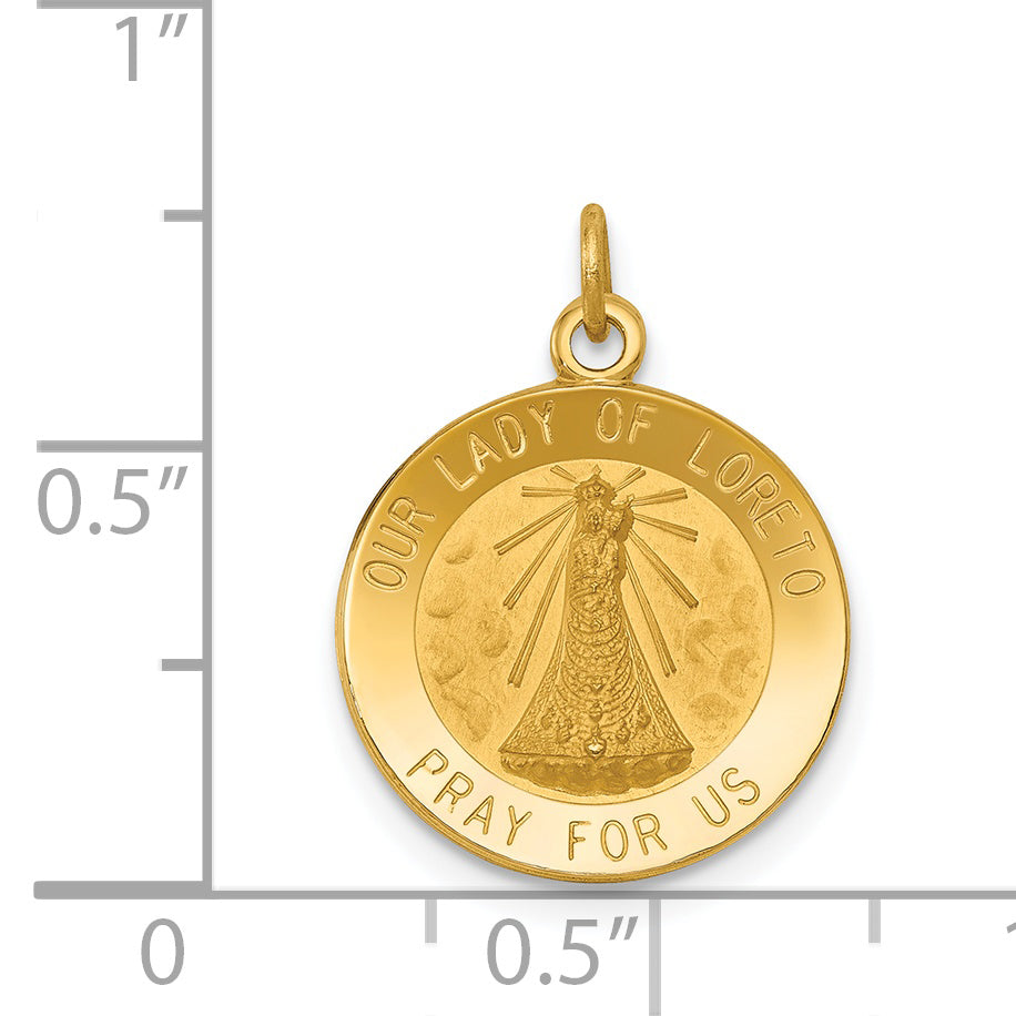 14K Our Lady of Loreto Medal Charm