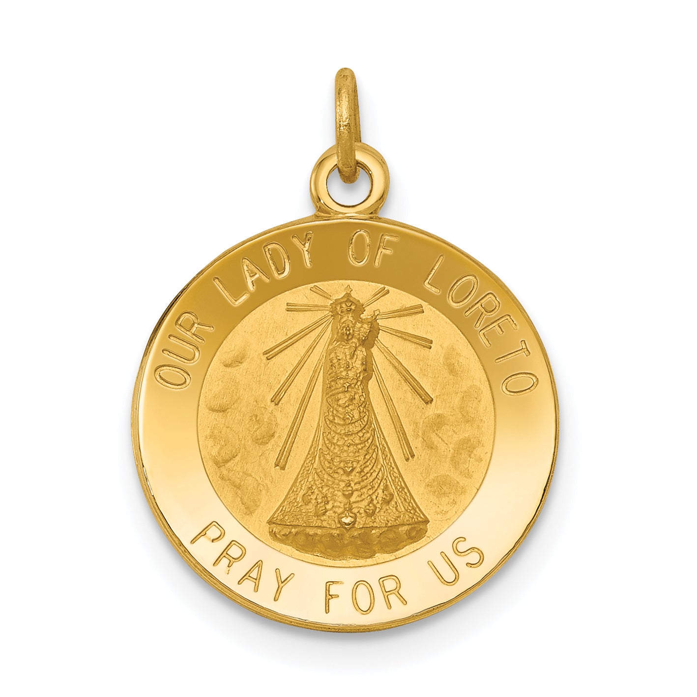 14k Our Lady of Loreto Medal Charm