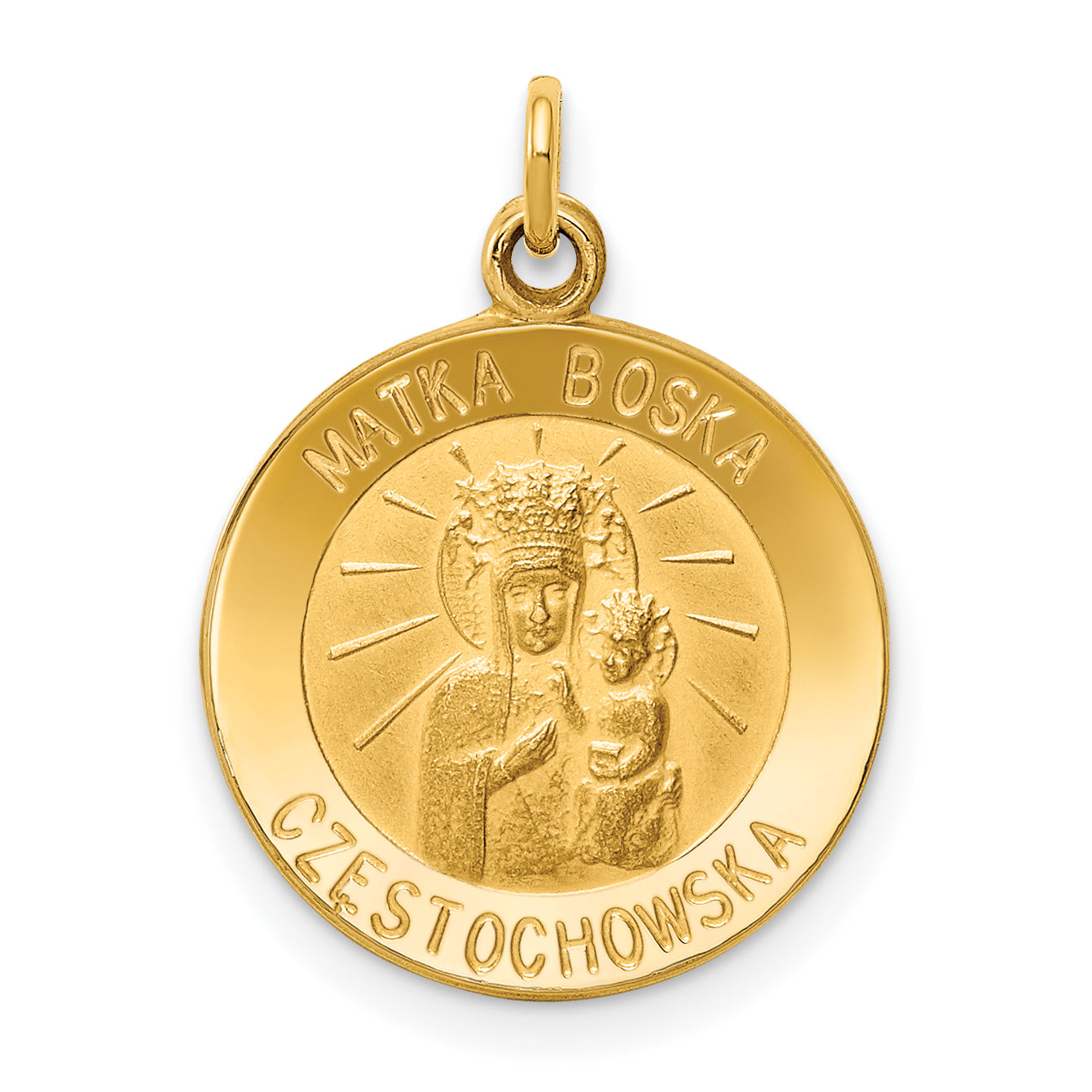 14k Matka Boska Medal Charm Main image