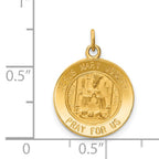14K Jesus, Mary, Joseph Medal Charm