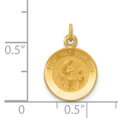 14K First Communion Medal Charm