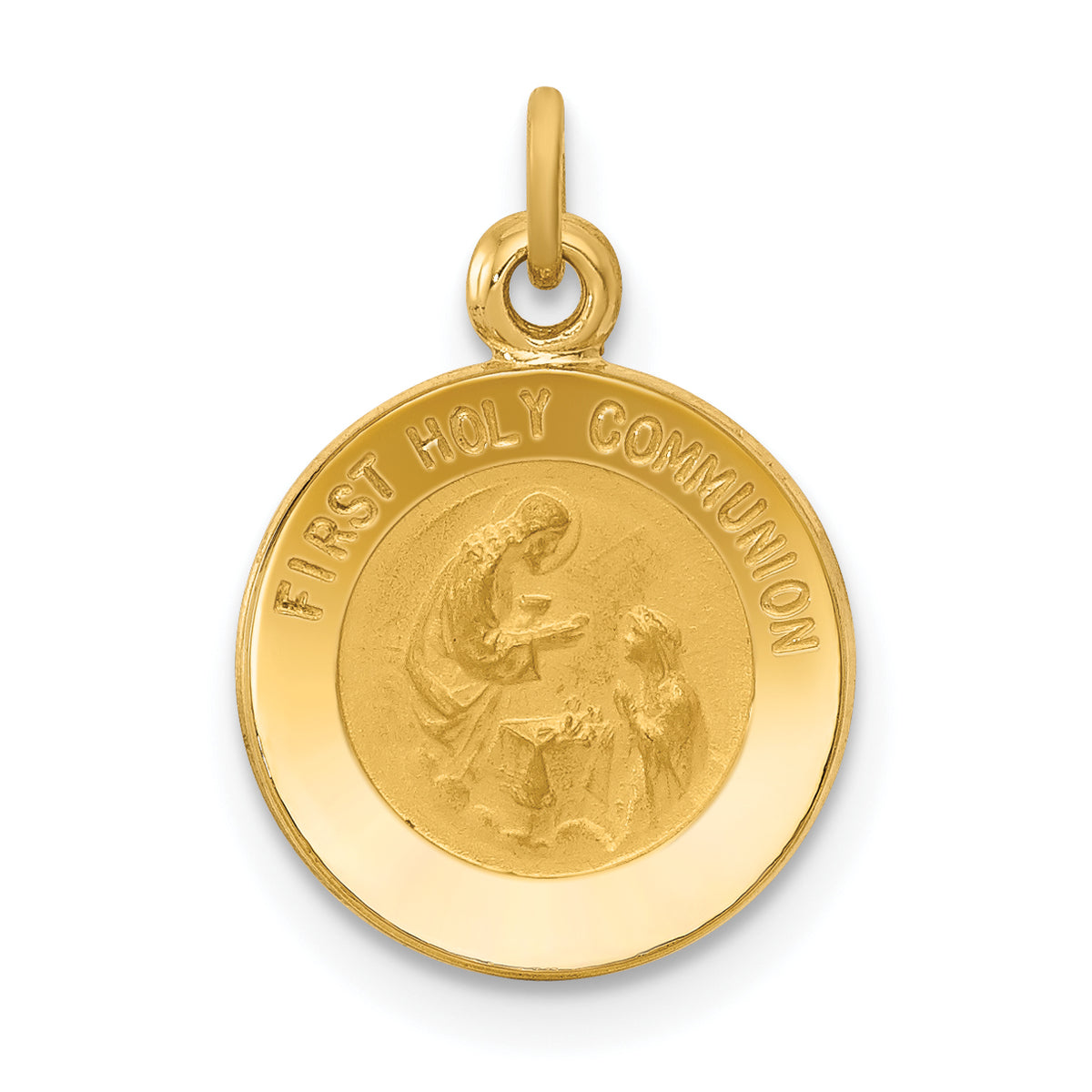 14k First Communion Medal Charm