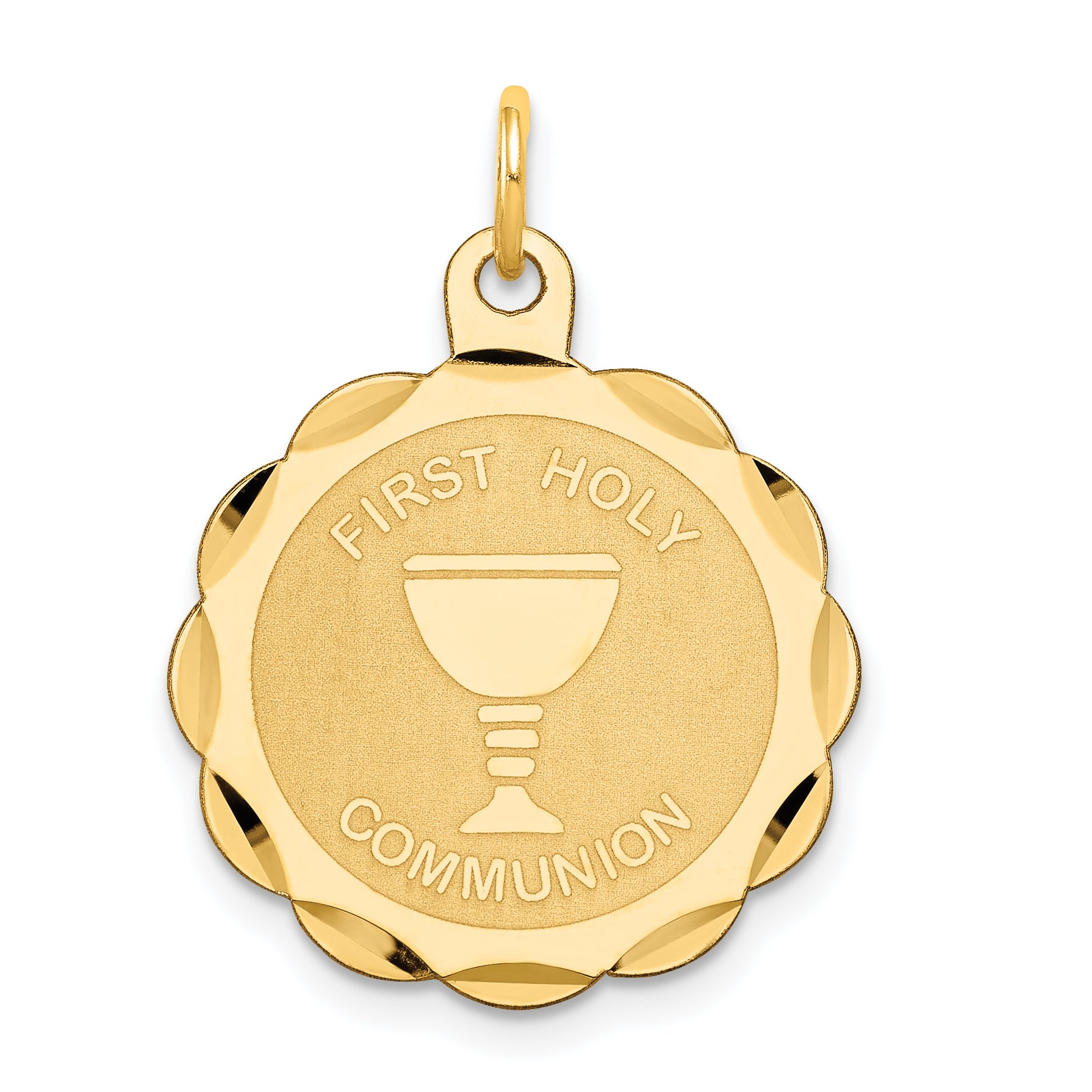 14k First Holy Communion Disc Charm Main image