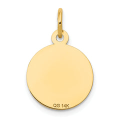 14K Holy Communion Disc Charm