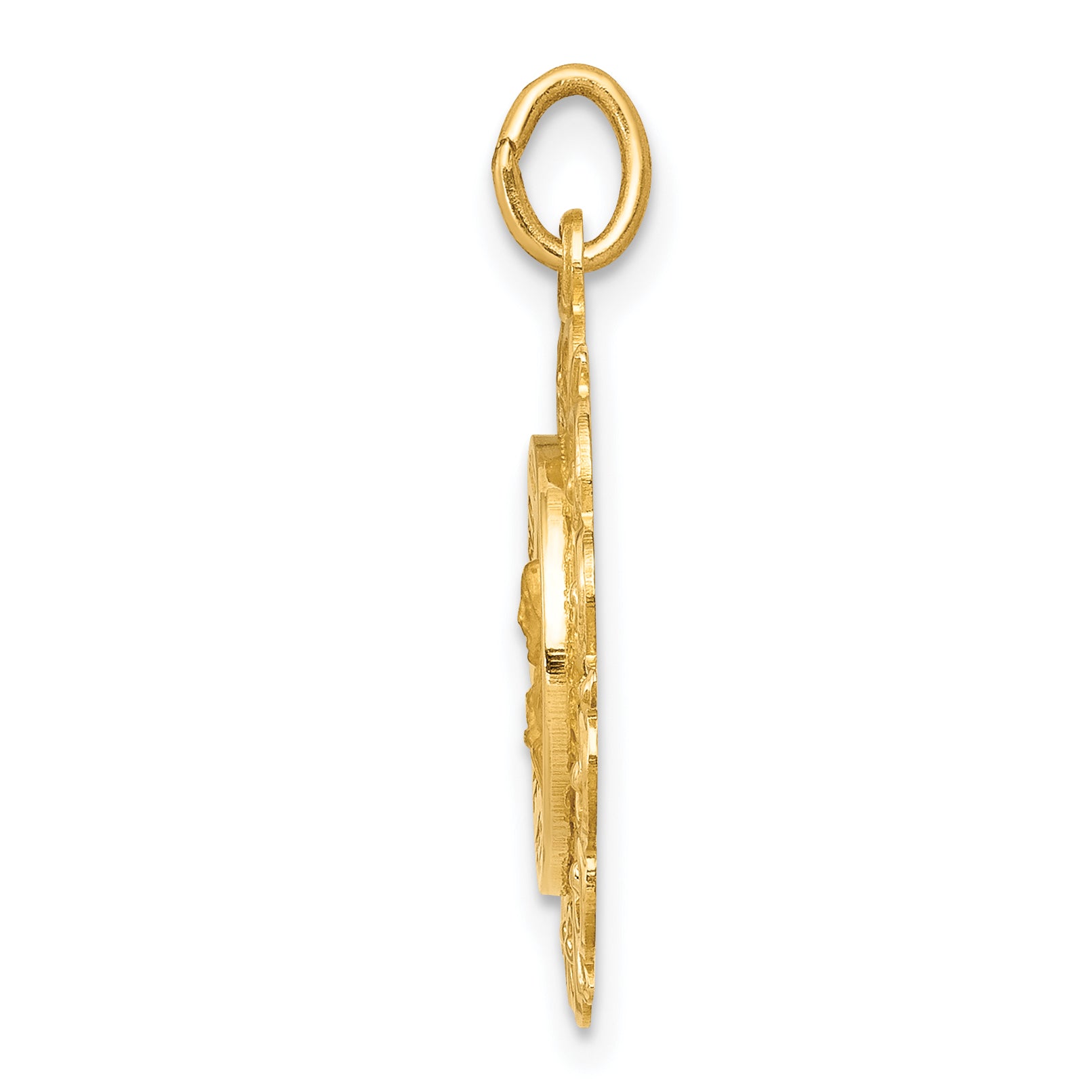 14K Sacred Heart of Jesus Medal Charm Secondary image