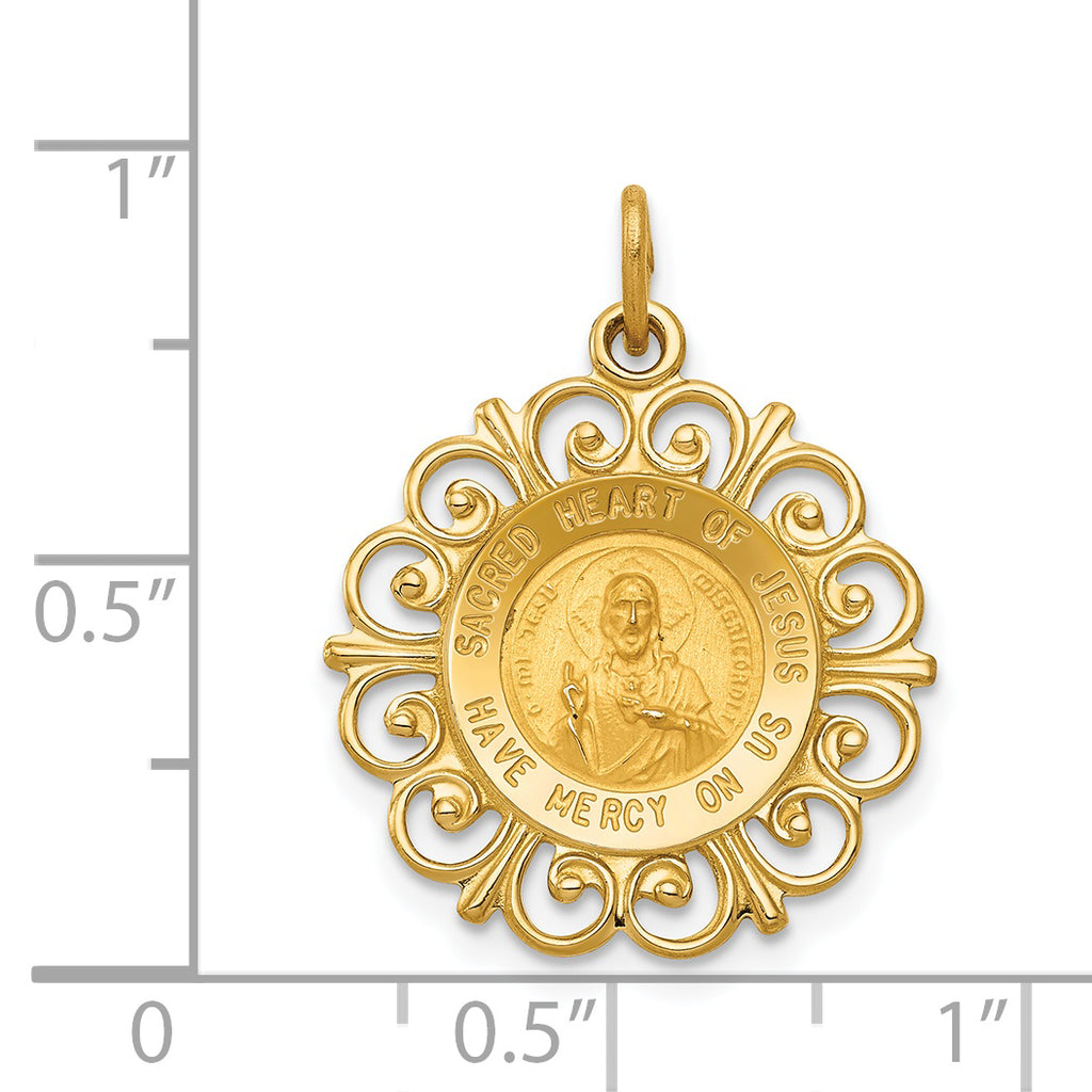 14K Sacred Heart of Jesus Medal Charm