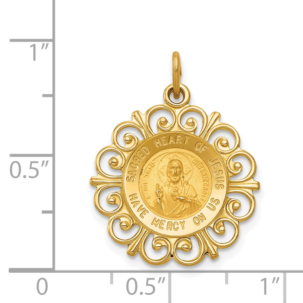 14K Sacred Heart of Jesus Medal Charm