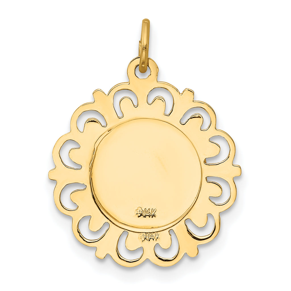 14K Saint Christopher Medal Charm