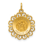 14k Saint Christopher Medal Charm