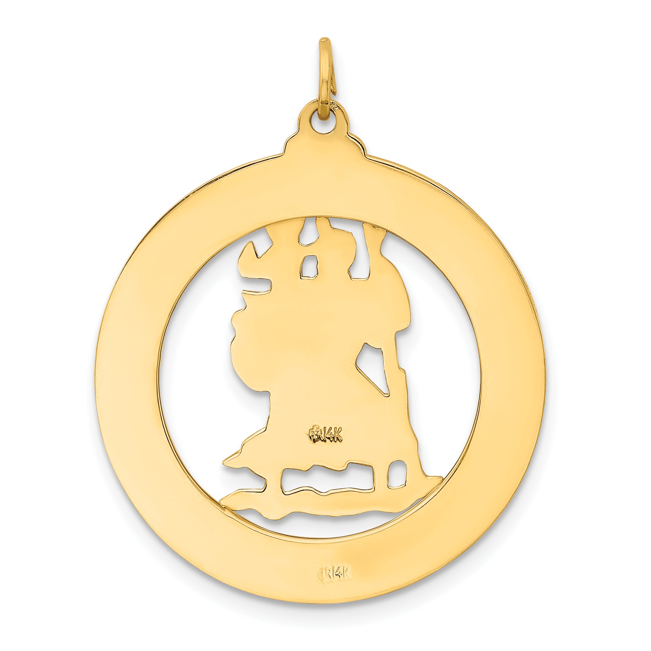 14K Saint Christopher Medal Pendant
