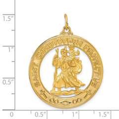 14K Saint Christopher Medal Pendant