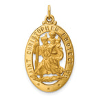 14k Saint Christopher Medal Pendant