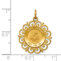 14K Saint Anthony Medal Charm