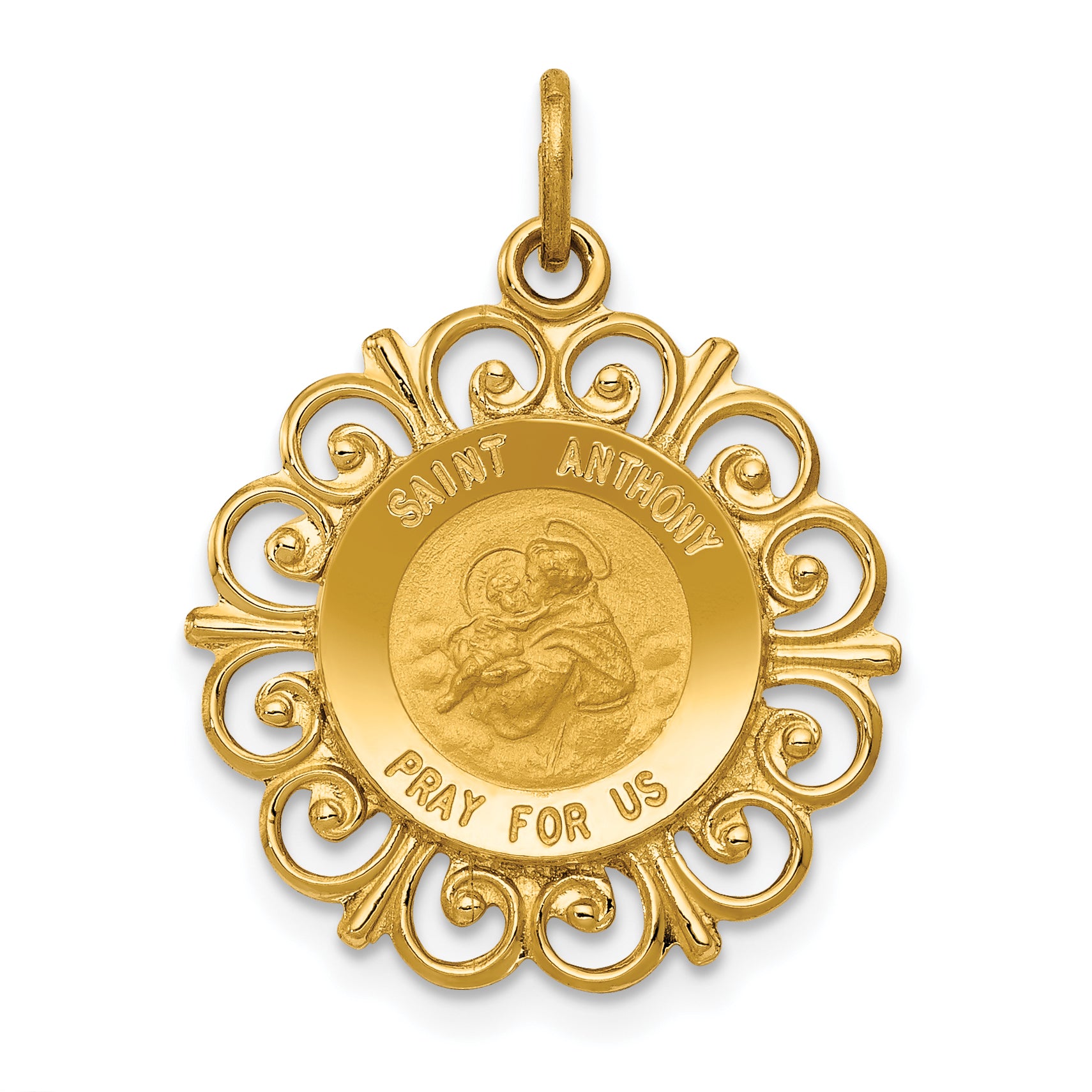 14k Saint Anthony Medal Charm