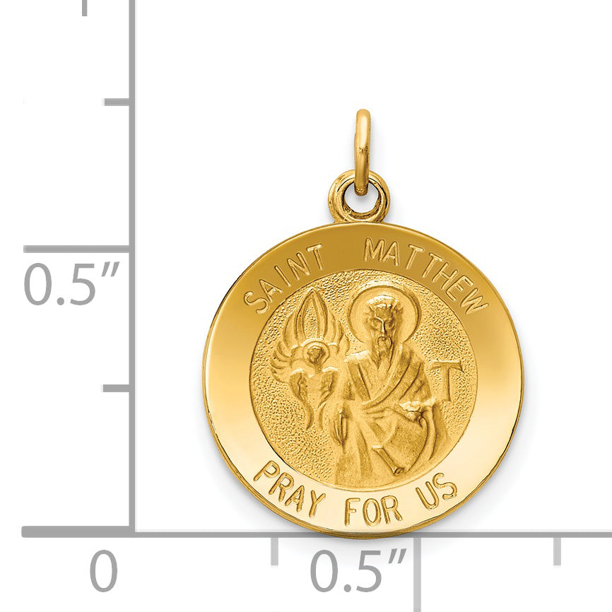 14K Saint Matthew Medal Charm