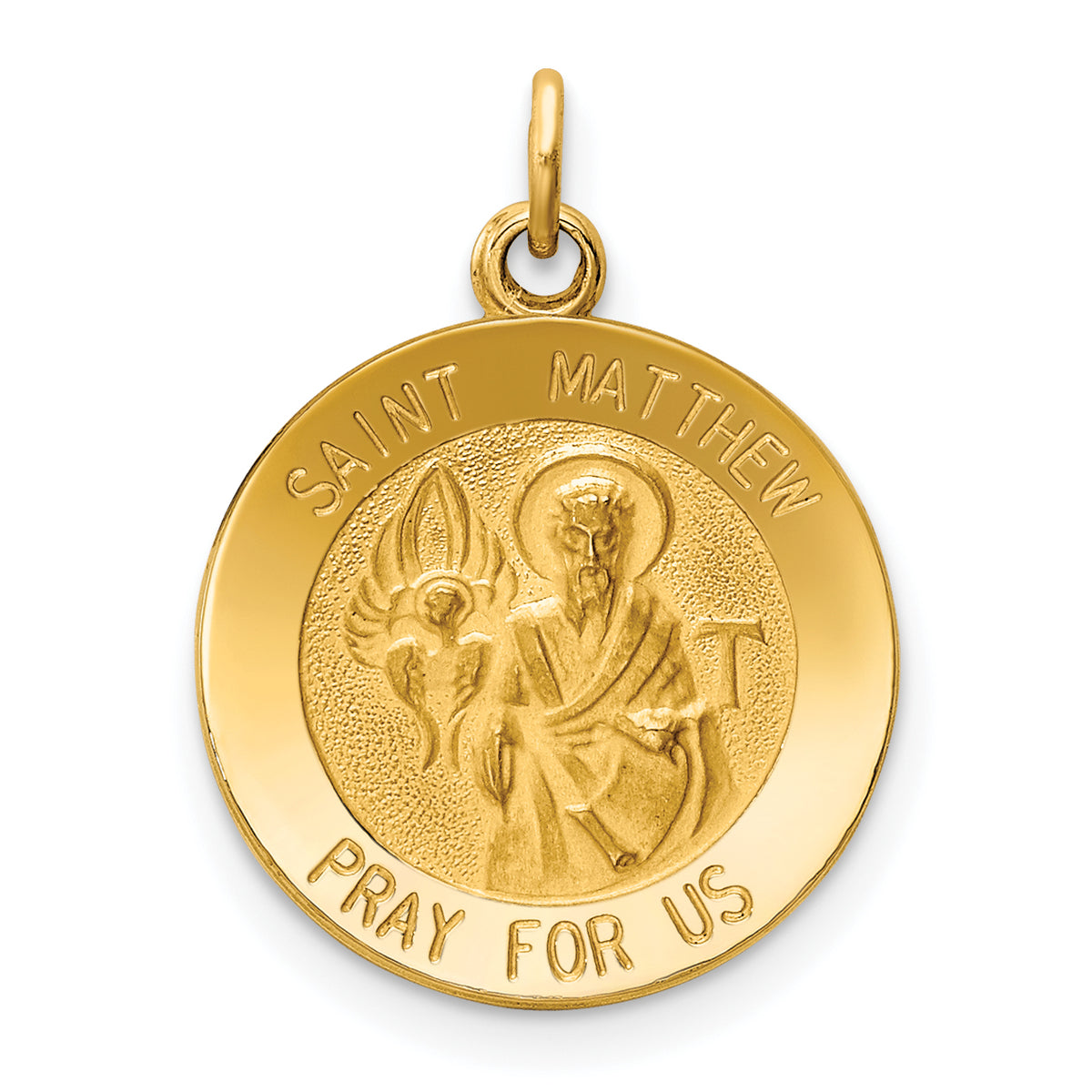 14k Saint Matthew Medal Charm