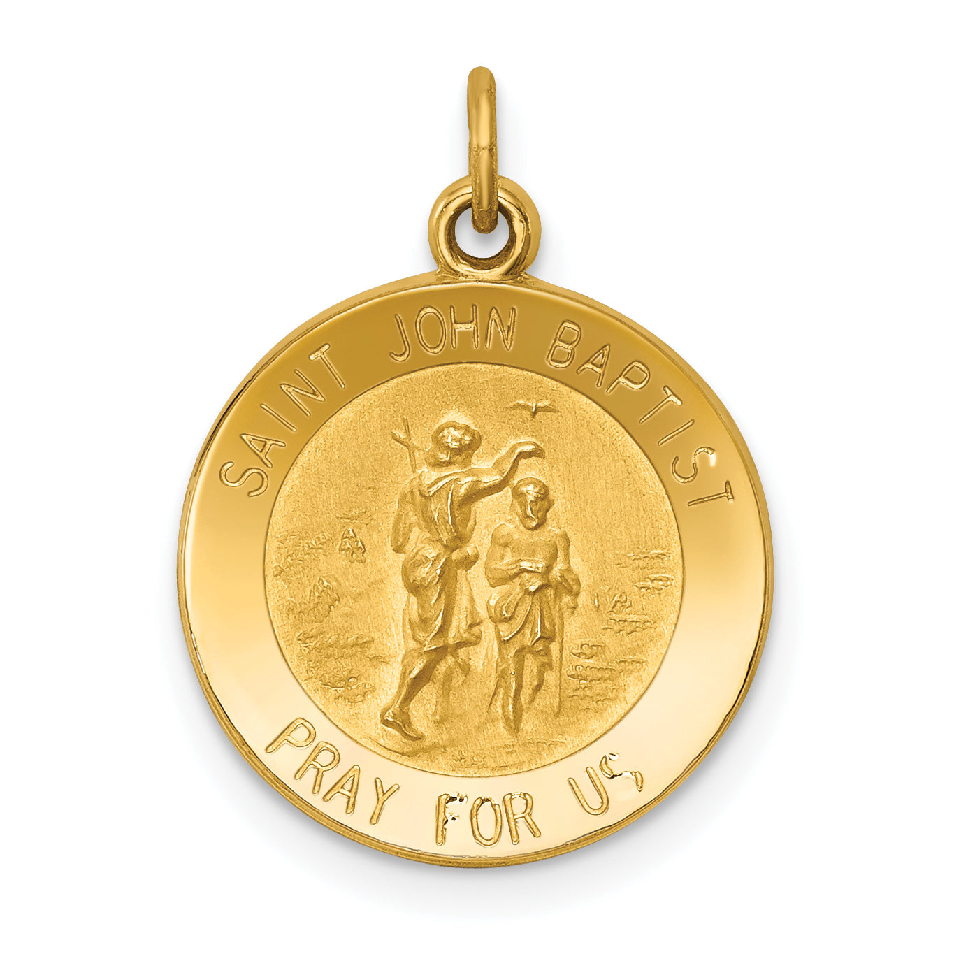 14k Saint John Baptist Medal Charm Main image