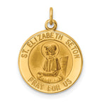 14k Saint Elizabeth Seton Medal Charm