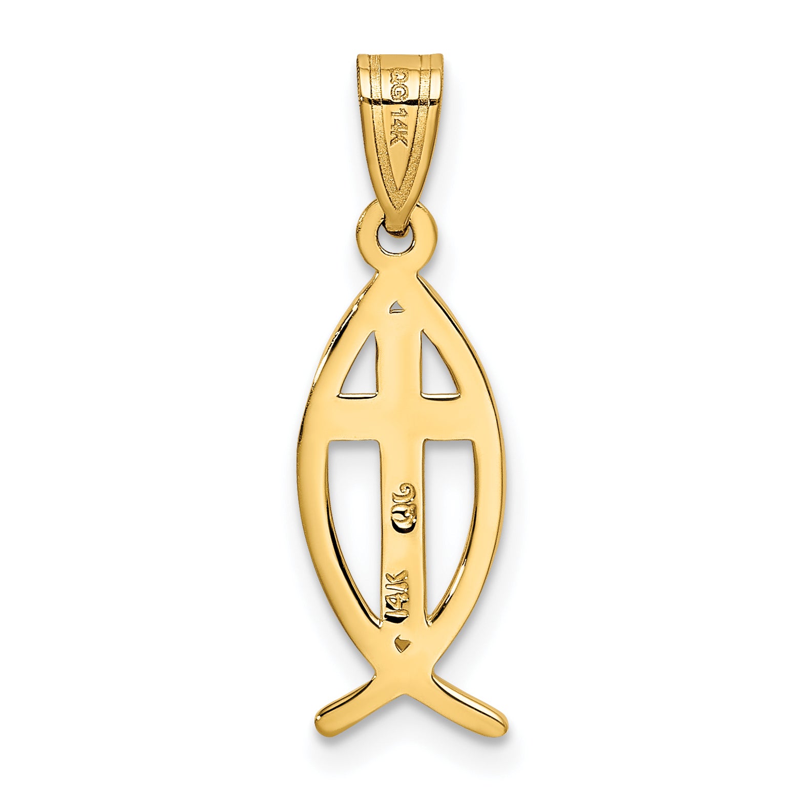 14K Ichthus Fish Pendant