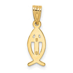 14K Ichthus Fish Charm