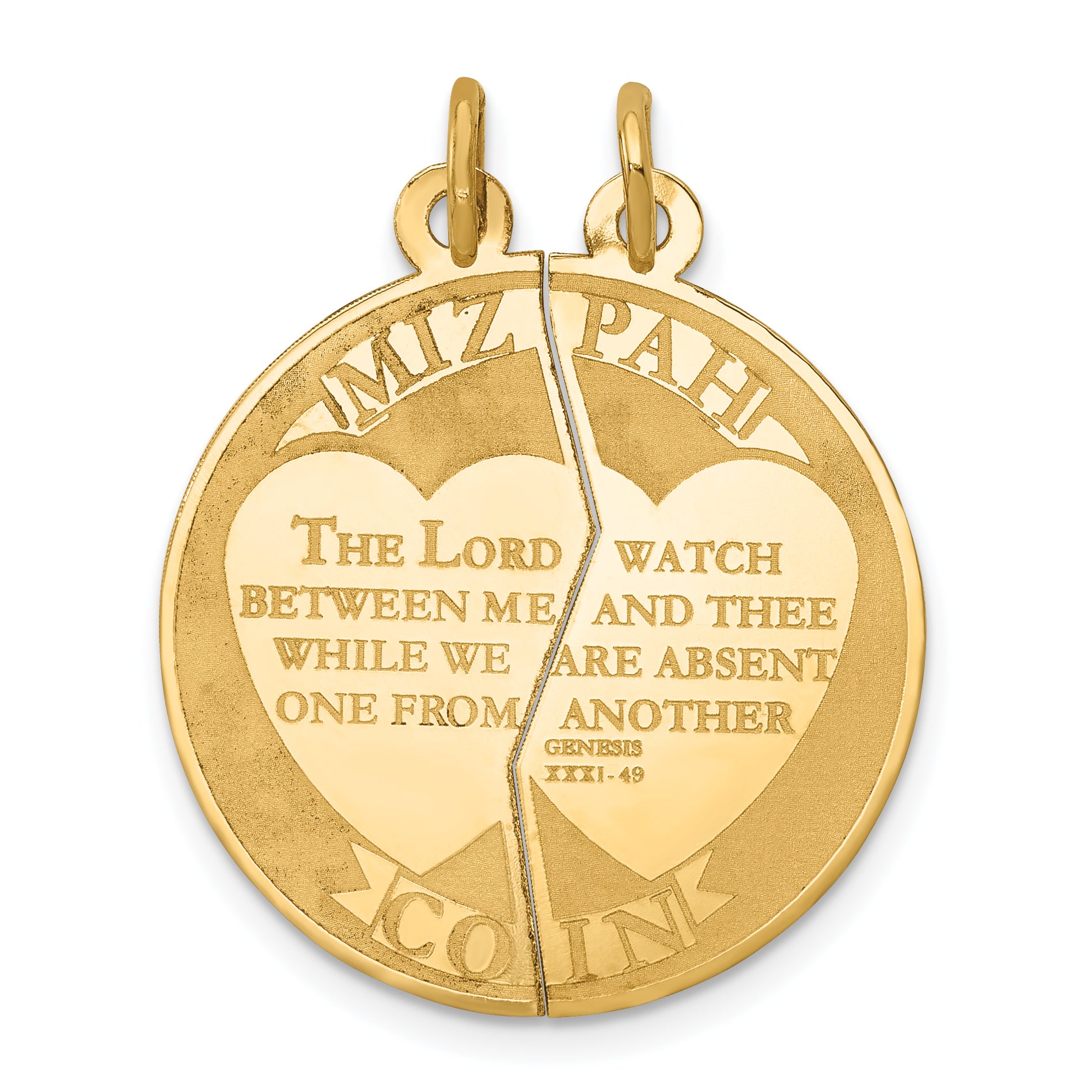 14K Mizpah 2-piece Charm Main image