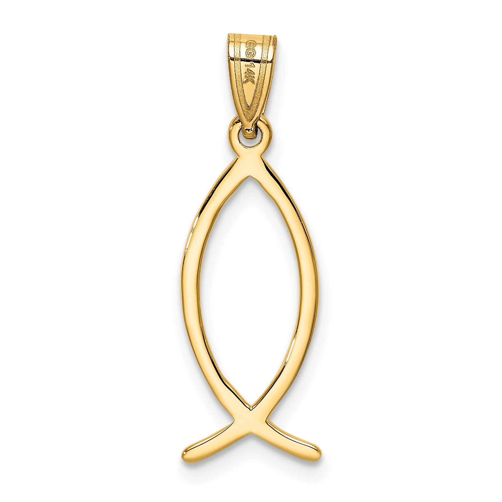 14K Ichthus Fish Charm