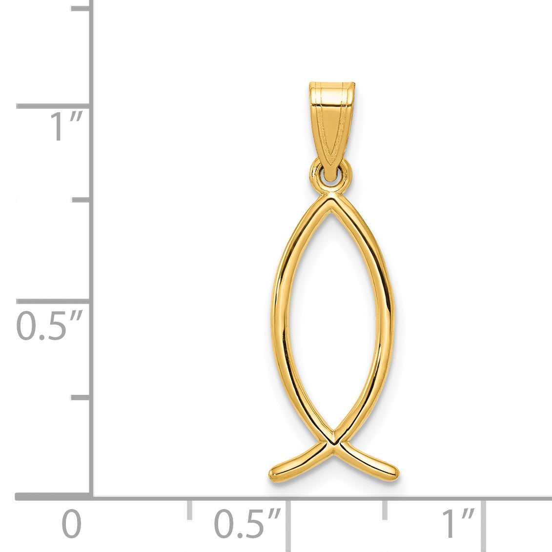 14K Ichthus Fish Charm