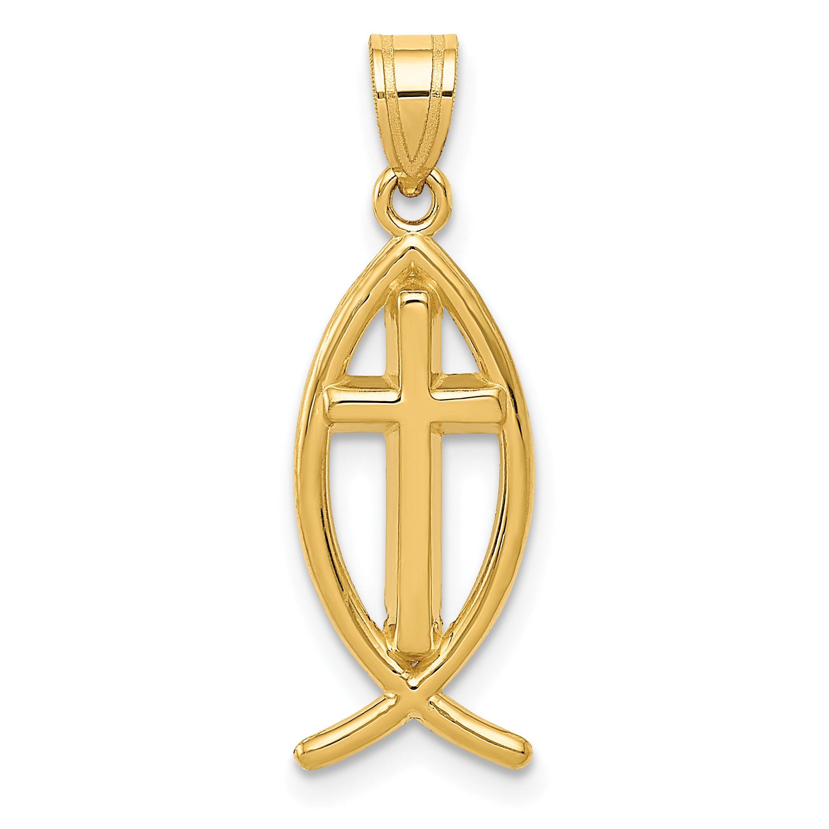 14k Ichthus Fish Pendant Main image