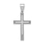 14k White Laser Etched Cross Charm