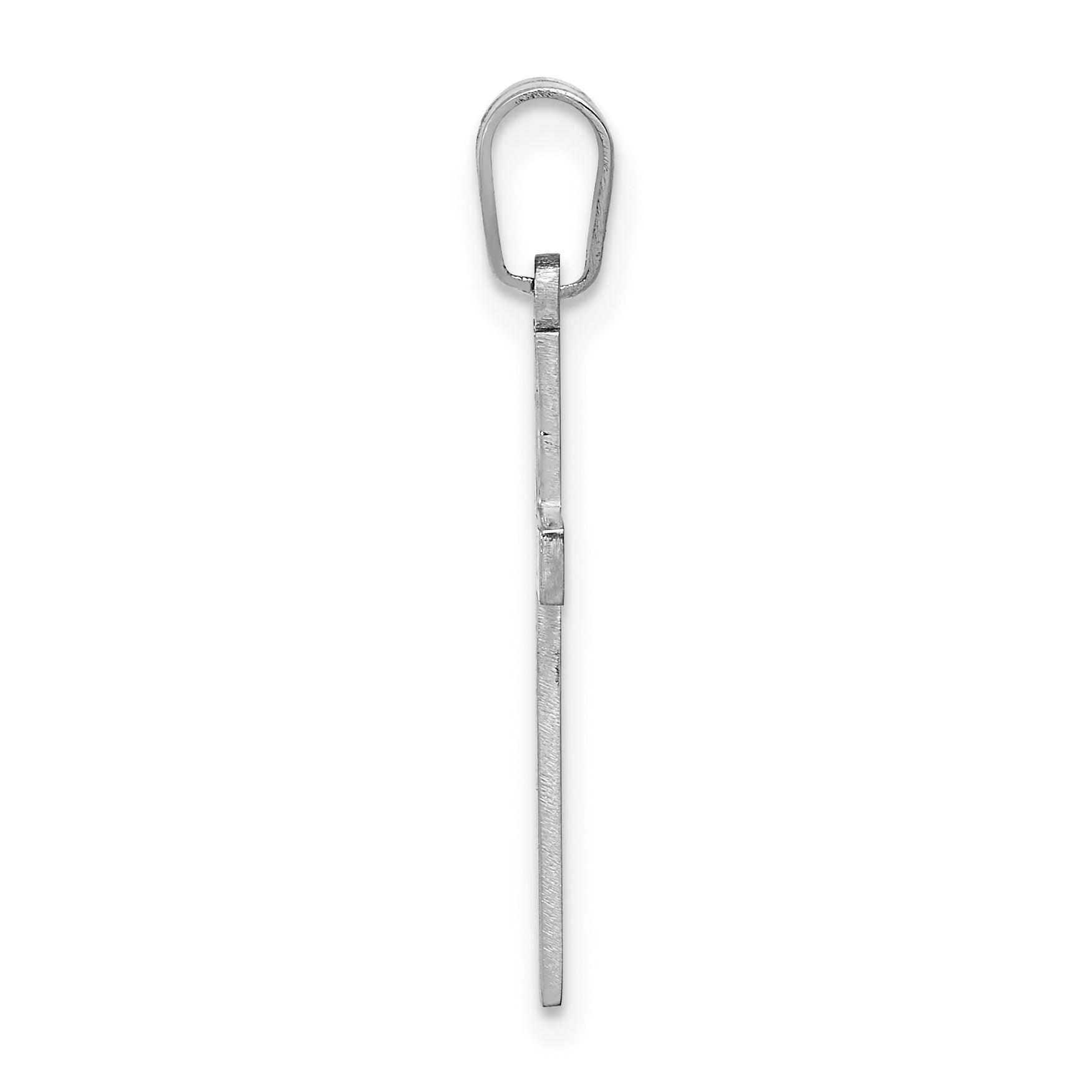 14K White Floral Cross Charm Secondary image